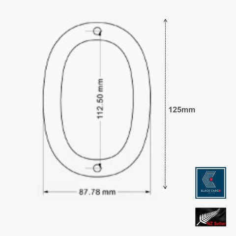 Modern Floating 125mm House Numbers Letter Box Numbers -Number 0