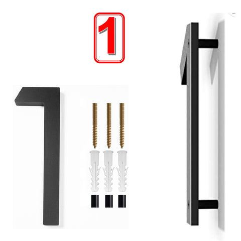 Modern Floating 125mm House Numbers Letter Box Numbers -Number 1