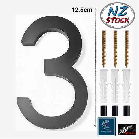 Floating Box Numbers Modern Floating 125mm House Numbers Letter Box Numbers -Number 3 ...