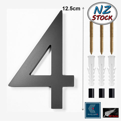 Floating Box Numbers Modern Floating 125mm House Numbers Letter Box Numbers -Number 4 ...