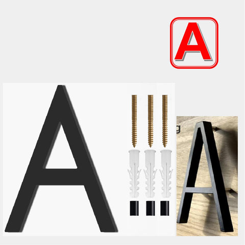 Modern Floating 125mm House Numbers Letter Box Numbers -Letter A