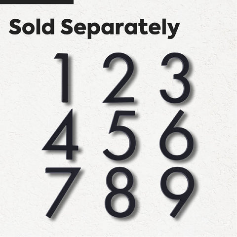 Modern Floating 125mm House Numbers Letter Box Numbers -Number 6