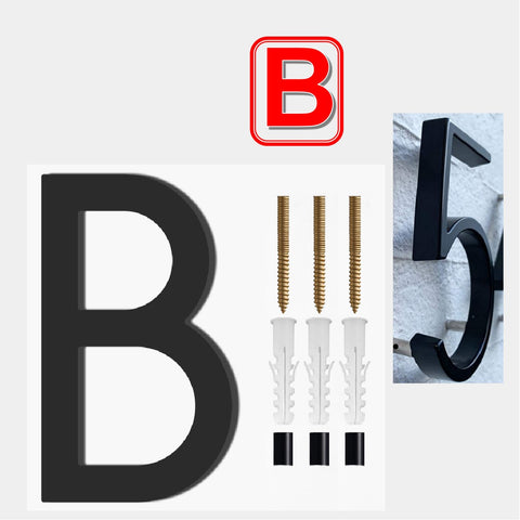 Modern Floating 125mm House Numbers Letter Box Numbers -Letter B