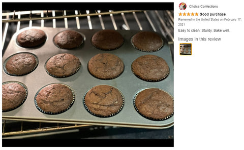Basics Nonstick Cupcake Pan Round Muffin Baking Pan, 12 Cups, Set of 2