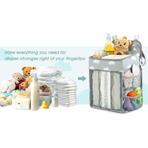 Baby Cot Changing Table Diaper Caddy Organizer Diaper Organizer Storage Basket