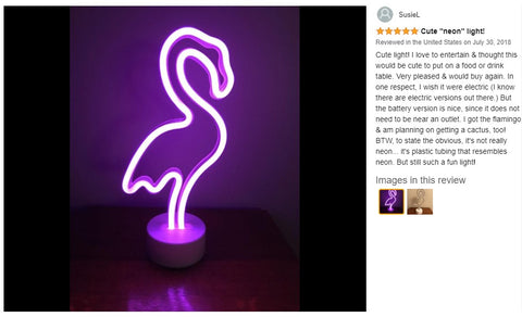 LED Neon Lamp - Flamingos