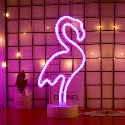 LED Neon Lamp - Flamingos