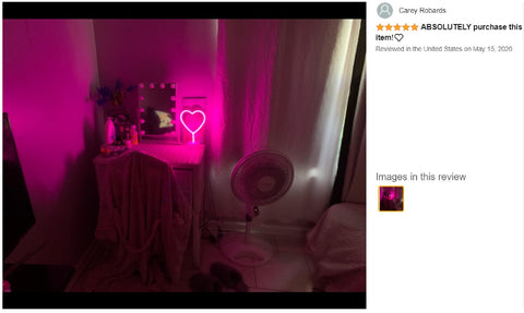 Neon Sign LED light Table Pink Heart Lamp Desk Bedside Lamp Night lights Heart