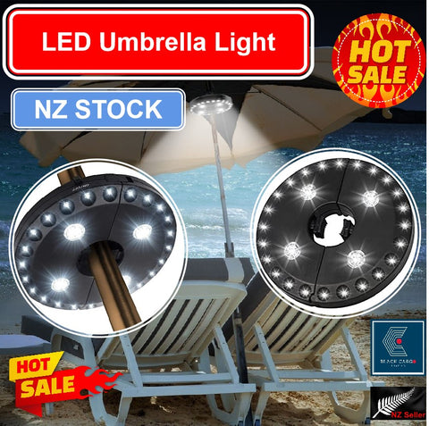 Cordless Outdoor Umbrella Light 3 Modes Umbrella Pole Light for Patio Umbrella