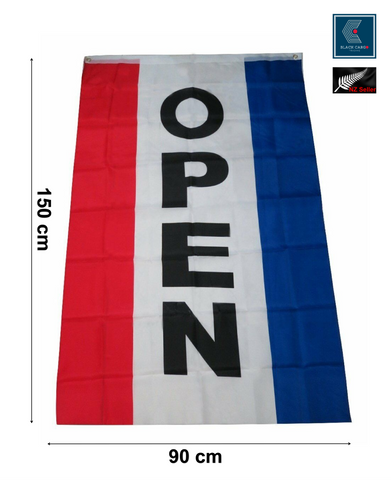 OPEN Sign Flag Open Flag for Businesses 2 Brass Grommets 90cm x 150cm