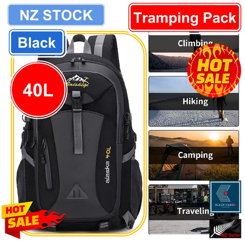 Tramping Pack 40L Back Pack Bag Black
