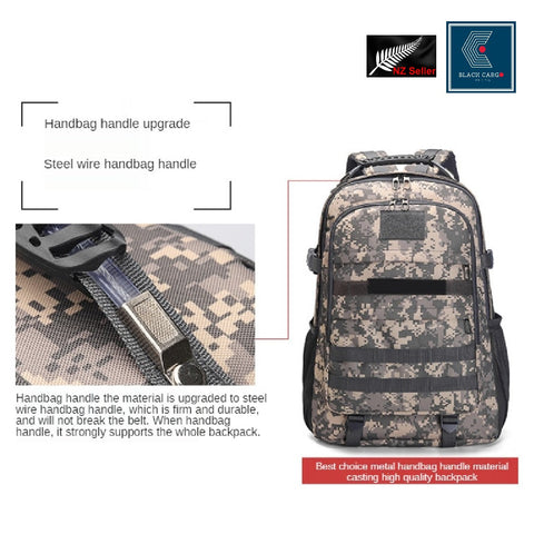50L Large Military Tactical Backpack Camping Hiking Trekking Daypack Waterproof