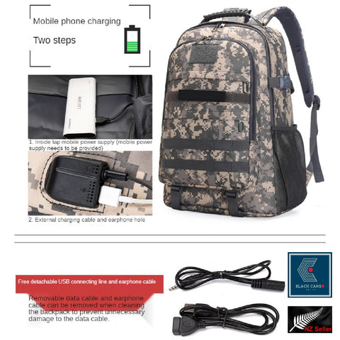 50L Large Military Tactical Backpack Camping Hiking Trekking Daypack Waterproof