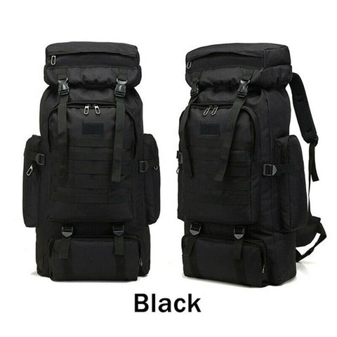 Waterproof Hiking Camping Back Pack Bag Tramping Pack 80L Black