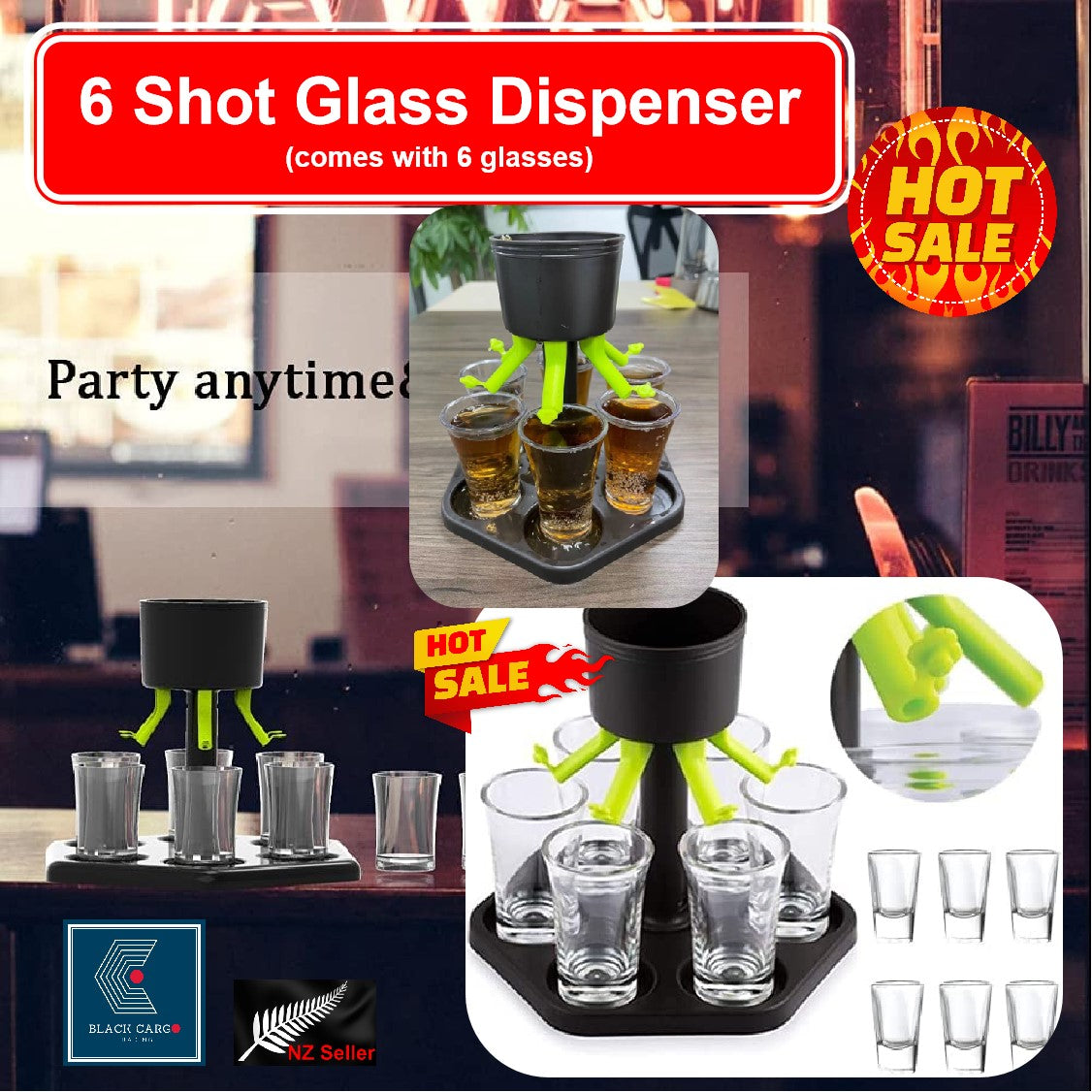 6 Shot Glass Dispenser - Referdeal