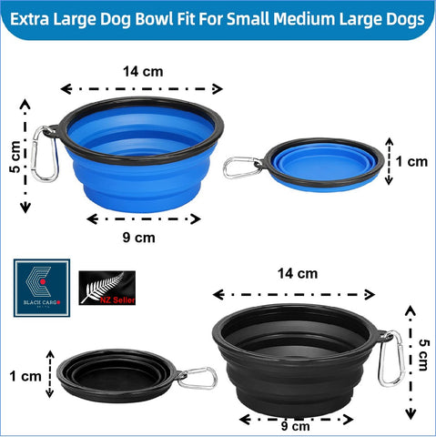 2Pack Collapsible Silicone Dog Bowls Water Bowl For Traveling Camping Walking