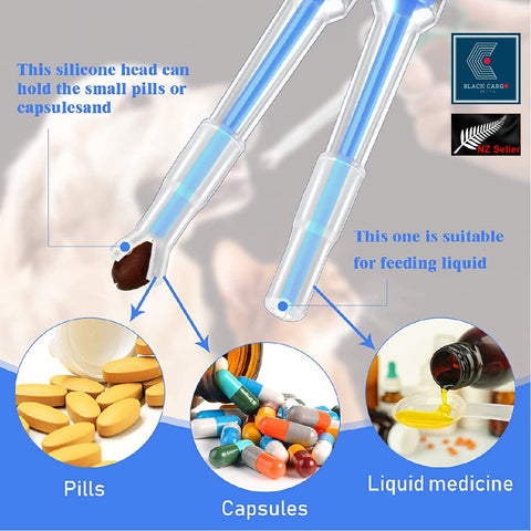 2Pack Pet Pill Plunger Popper for Small Cats Dogs Medicine Feeding Accessories