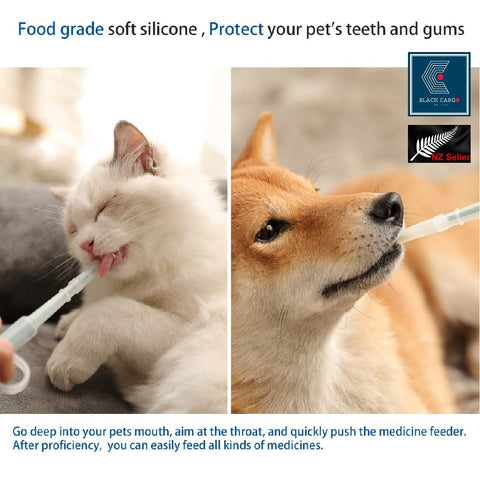 2Pack Pet Pill Plunger Popper for Small Cats Dogs Medicine Feeding Accessories