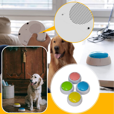 4Pack Dog training Voice Recording Button set Dog Buttons Training Buzzer