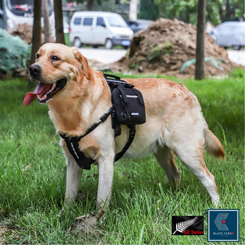 Adjustable Large Dog Pack Hound Dog Saddle Bag Backpack with Side Pockets