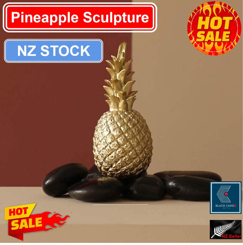 Medium Pineapple Figurines Sculpture Resin Innovative Decoration Home Staging Gold