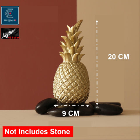 Medium Pineapple Figurines Sculpture Resin Innovative Decoration Home Staging Gold