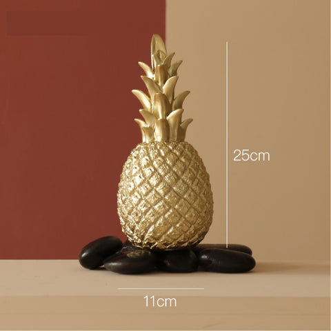 Artificial Pineapple Home Fruit-Shaped Desktop Decorations Living Room - Gold