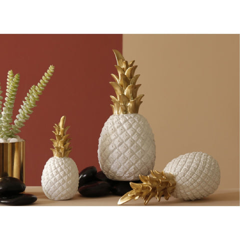 Artificial Pineapple Home Fruit-Shaped Desktop Decorations Living Room - Gold