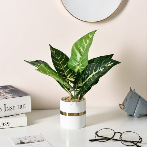 Plant Pot with Artificial Plant - H