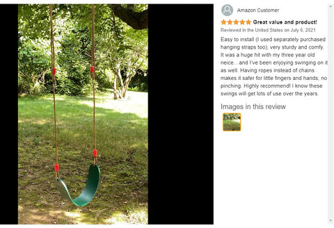 Kid's Outdoor Playground Tree Swing with Adjustable Ropes Kits-Blue