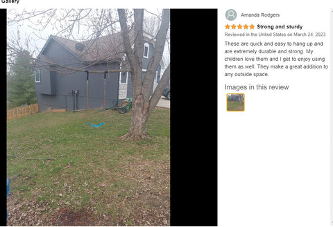 Kid's Outdoor Playground Tree Swing with Adjustable Ropes Kits-Blue