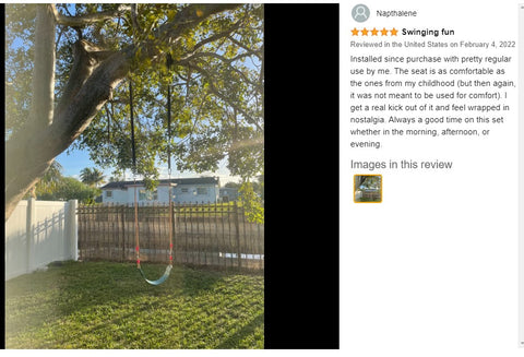 Kid's Outdoor Playground Tree Swing with Adjustable Ropes Kits-Blue