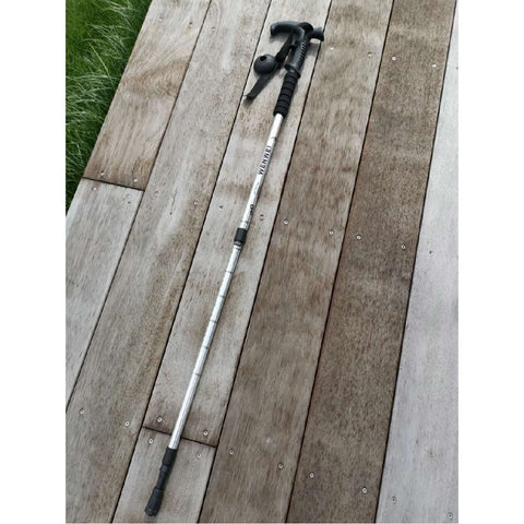 2Pcs Trekking Hiking Poles Aluminum Adjustable Lightweight Hiking Poles-Silver
