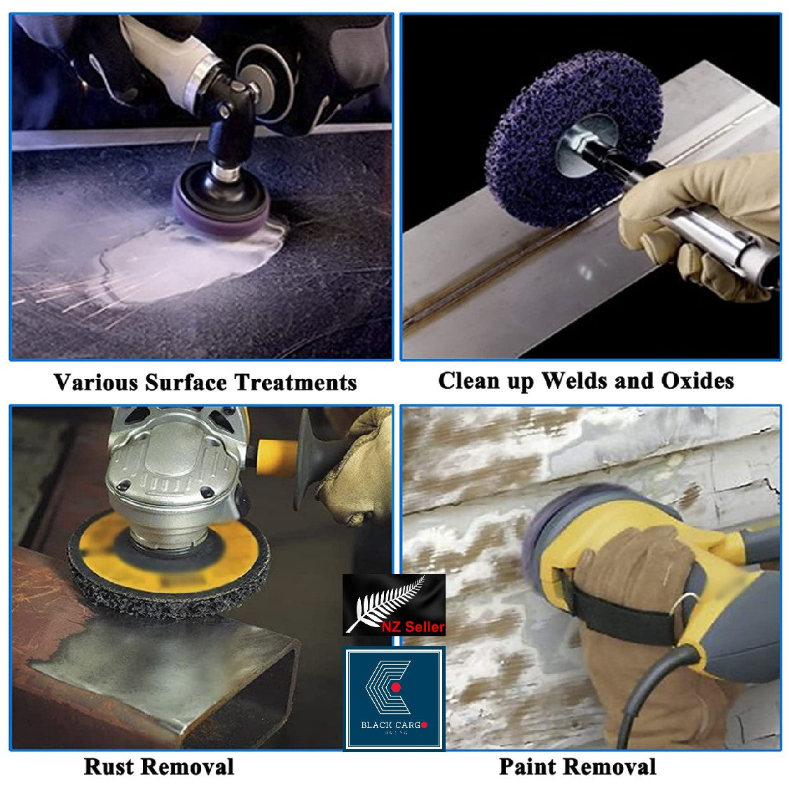 Abrasive Disc Wheel Paint Cleaner Rust Remover Oxidation for Angle Grinder 2Pcs - Referdeal