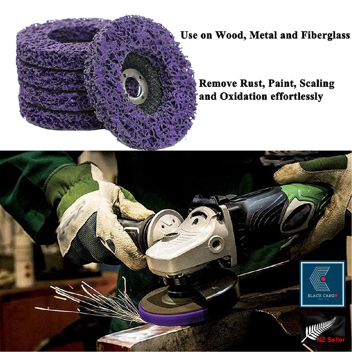 Abrasive Disc Wheel Paint Cleaner Rust Remover Oxidation for Angle Grinder 2Pcs - Referdeal