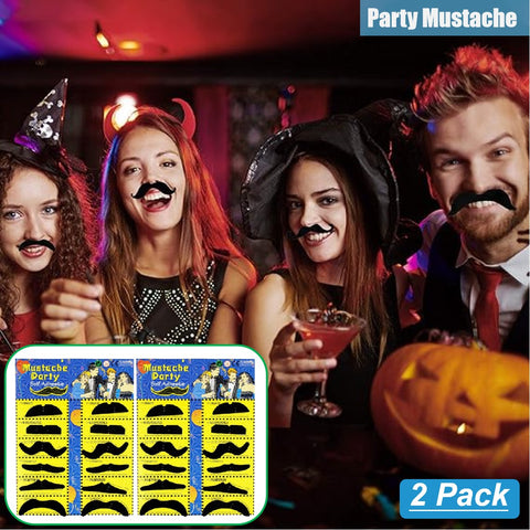 2 Packs Party Mustache Party Toy Halloween Cosplay Self Adhesive Party Favours