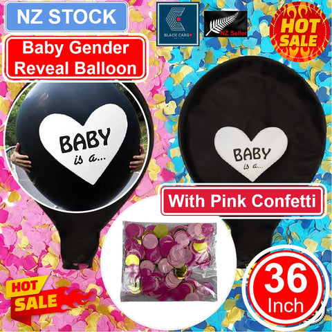 Baby Gender Reveal Balloon - Pink Confetti - Referdeal