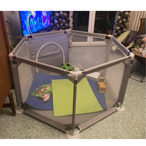 Portable Playpen Baby Safety Gate Play Pen Play Gym Mat 130cm