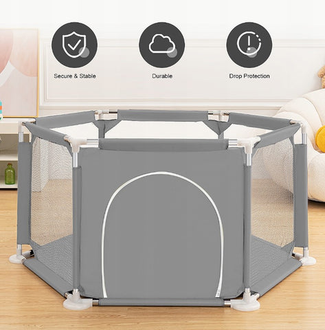 Portable Playpen Baby Safety Gate Play Pen Play Gym Mat 130cm