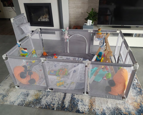 Portable Playpen Baby Safety Gate Play Pen Play Gym Mat 182cm