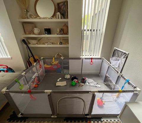 Portable Playpen Baby Safety Gate Play Pen Play Gym Mat 182cm