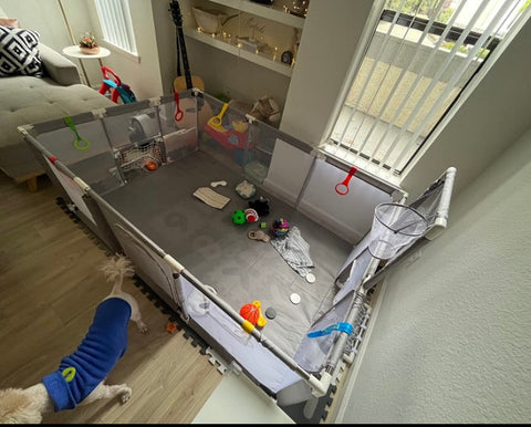 Portable Playpen Baby Safety Gate Play Pen Play Gym Mat 182cm