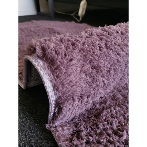 Shaggy Fluffy Rug Mats Bedside Bathroom 160cm x 60cm - Lavender