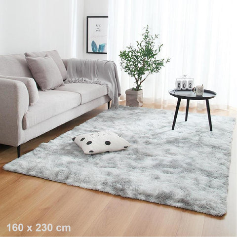 Ultra Soft Area Modern Fluffy Rugs Mats 160cm x 230cm - Light Grey