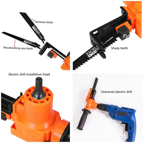 Cordless Reciprocating Saw Kit Saw Adapter Electric Drill Tool Attachment