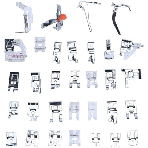 Sewing Machine Presser Foot Feet Kit Set 32Pcs Brother Singer Elna Janome Sewing