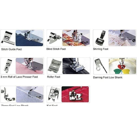 Sewing Machine Presser Foot Feet Kit Set 32Pcs Brother Singer Elna Janome Sewing