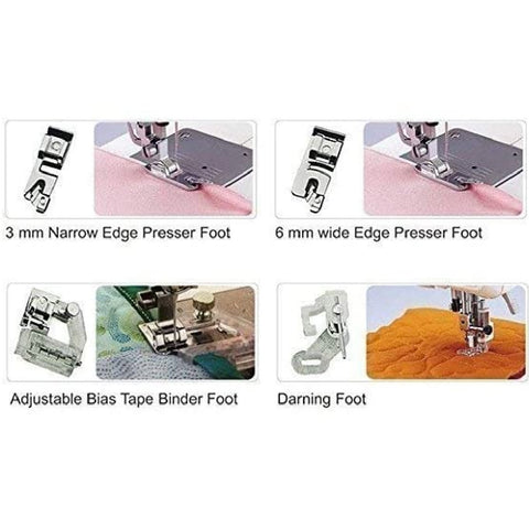 Sewing Machine Presser Foot Feet Kit Set 32Pcs Brother Singer Elna Janome Sewing
