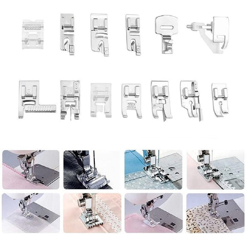 Sewing Machine Presser Foot Feet Kit Set 32Pcs Brother Singer Elna Janome Sewing