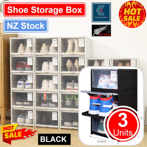 Shoe Storage Box Shoe Rack Black